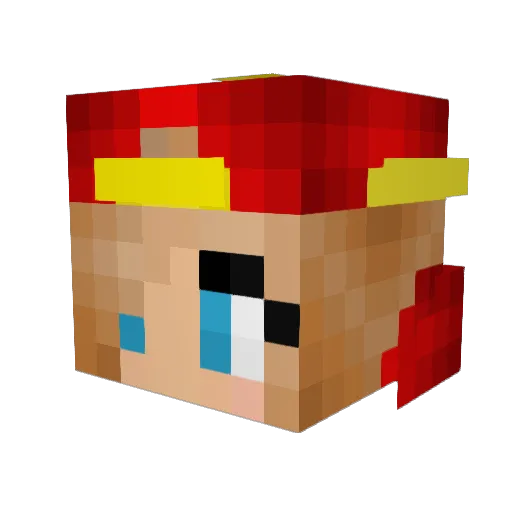 minerunnner_Boof Minecraft avatar head, 3D render