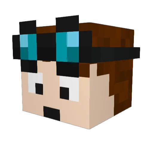 minerzmania Minecraft avatar head, 3D render