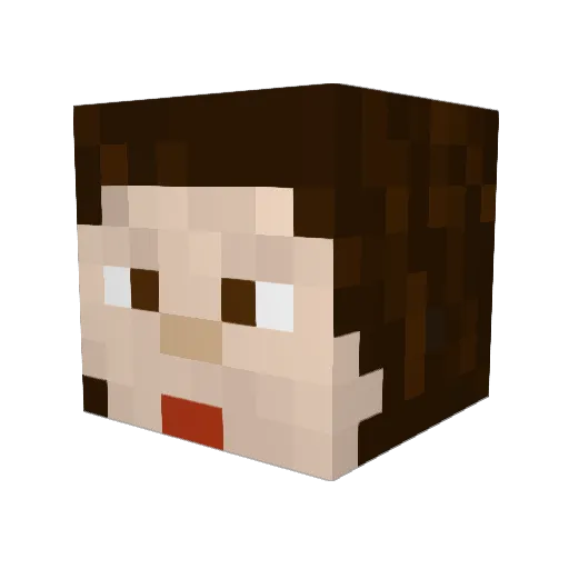 mineschaf Minecraft avatar head, 3D render
