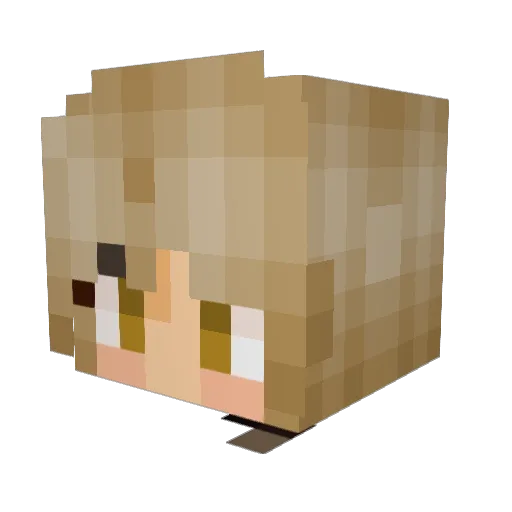 mineshaft_worker Minecraft avatar head, 3D render