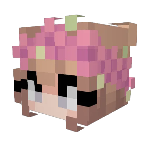 mineslayer Minecraft avatar head, 3D render