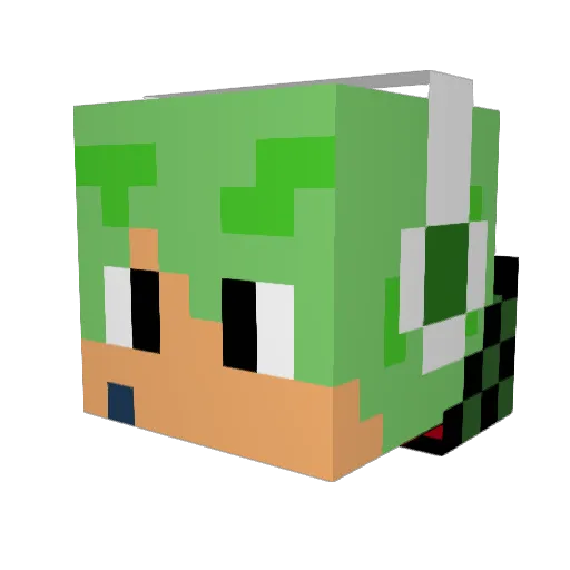 minesmashers Minecraft avatar head, 3D render