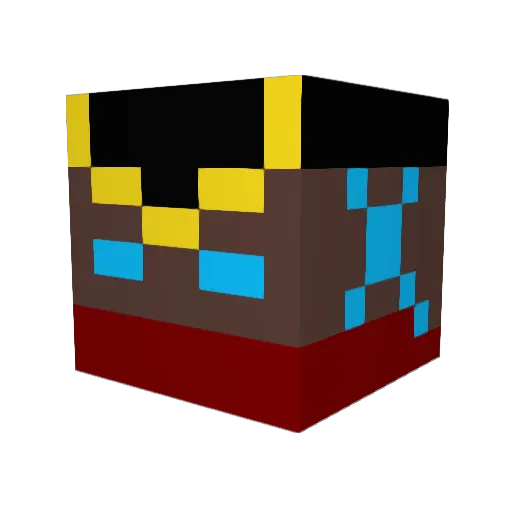 minesole2 Minecraft avatar head, 3D render