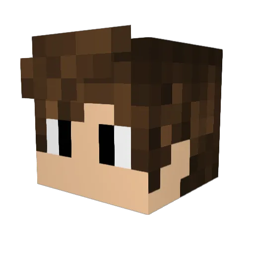 minesouta Minecraft avatar head, 3D render
