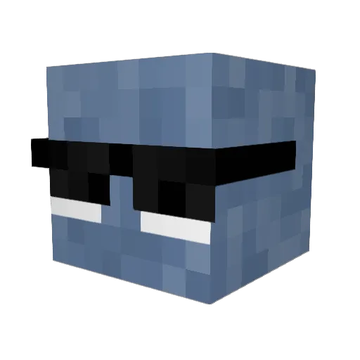 minesweft Minecraft avatar head, 3D render