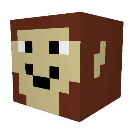 mineutss Minecraft avatar head, 3D render