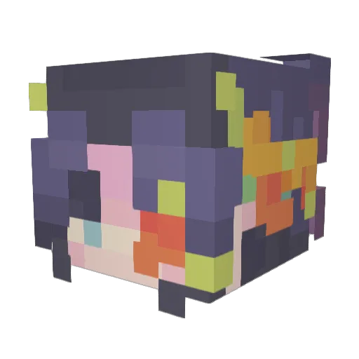 minewh0re Minecraft avatar head, 3D render
