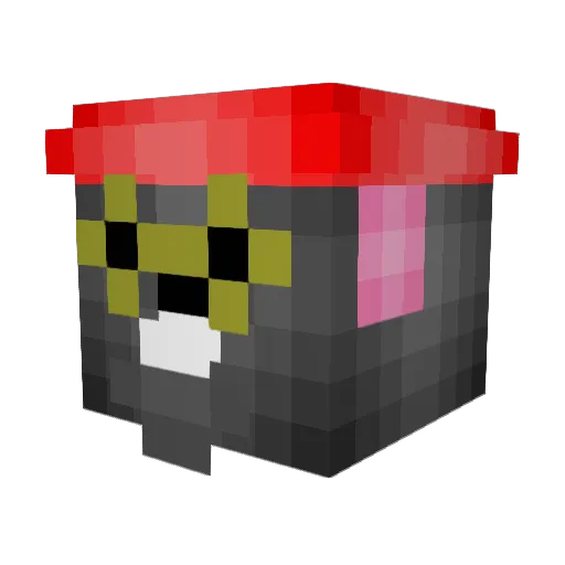 minfart Minecraft avatar head, 3D render