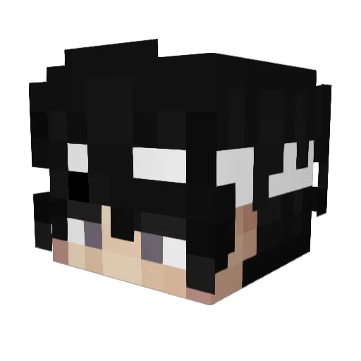 minfu4 Minecraft avatar head, 3D render