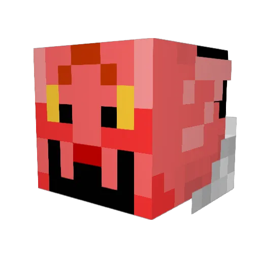 ming997 Minecraft avatar head, 3D render