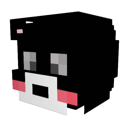 mingSF Minecraft avatar head, 3D render