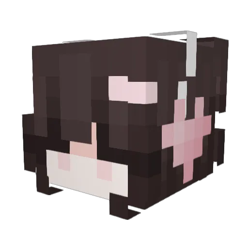 ming_IN Minecraft avatar head, 3D render