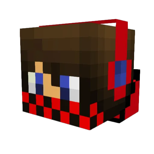 mingamesPVP Minecraft avatar head, 3D render