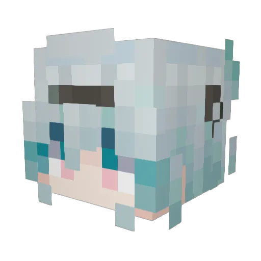 mingge666 Minecraft avatar head, 3D render