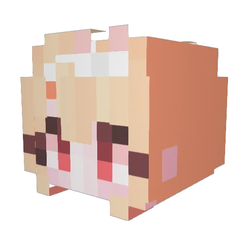 minggrrr Minecraft avatar head, 3D render