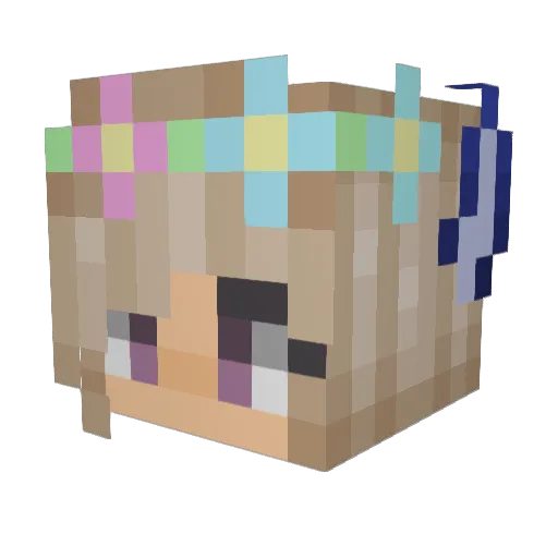 mingming112 Minecraft avatar head, 3D render