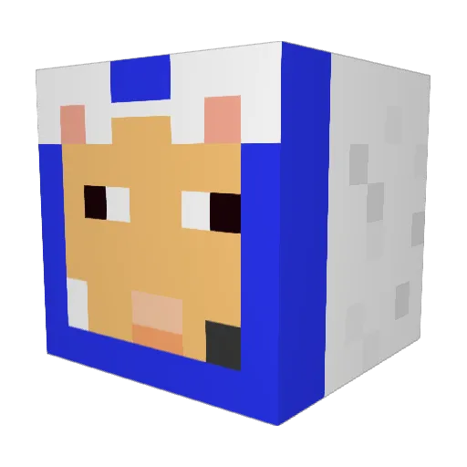 mingming200 Minecraft avatar head, 3D render