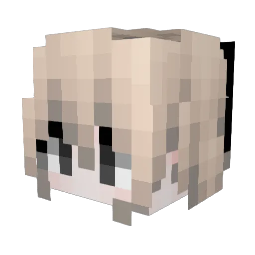 mingshiwu Minecraft avatar head, 3D render