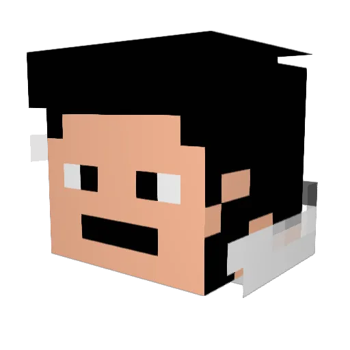 mingu0 Minecraft avatar head, 3D render