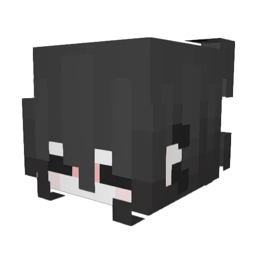 mingyuri Minecraft avatar head, 3D render