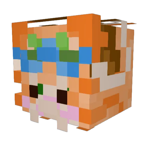 mingyuuu Minecraft avatar head, 3D render