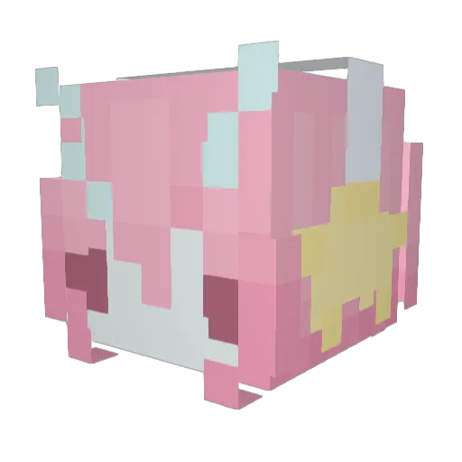 minhature Minecraft avatar head, 3D render