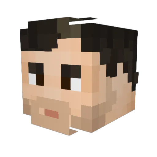 minhyukmx Minecraft avatar head, 3D render