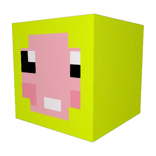 mini0610 Minecraft avatar head, 3D render