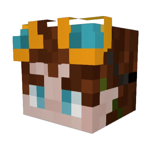 miniCZAK Minecraft avatar head, 3D render