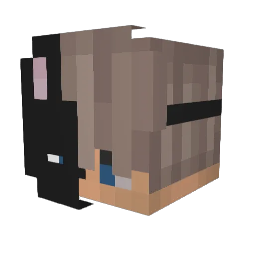 miniFanix Minecraft avatar head, 3D render