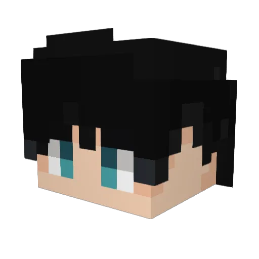 miniIkki Minecraft avatar head, 3D render
