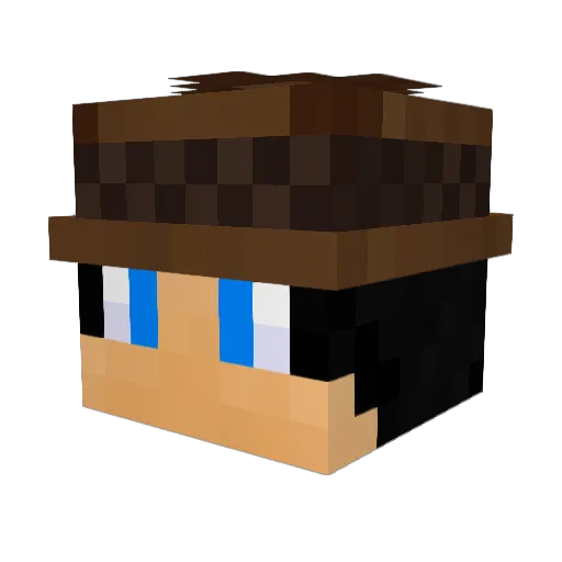 mini_cowboy Minecraft avatar head, 3D render