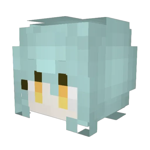 mini_fish Minecraft avatar head, 3D render