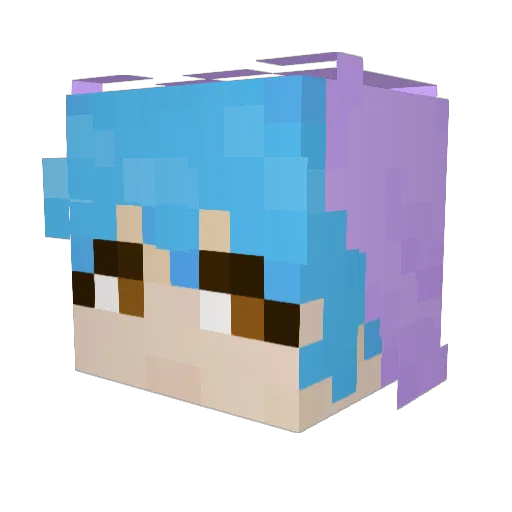mini_idka Minecraft avatar head, 3D render