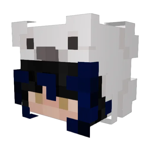 mini_kiwi Minecraft avatar head, 3D render