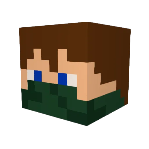 minialien007 Minecraft avatar head, 3D render