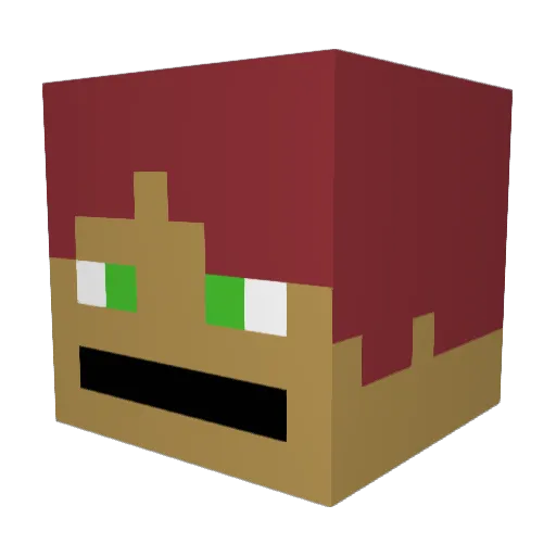 miniapple9 Minecraft avatar head, 3D render