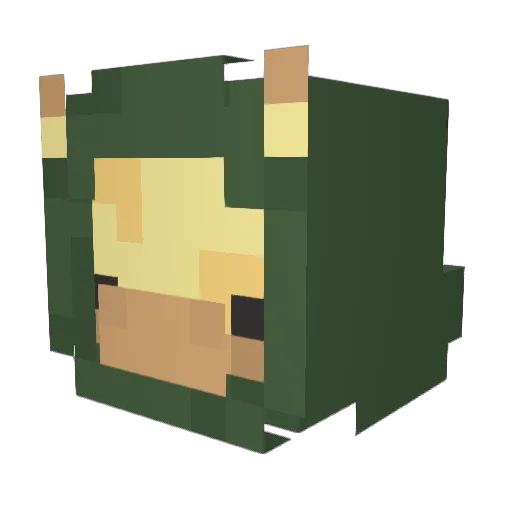 miniblackhole Minecraft avatar head, 3D render