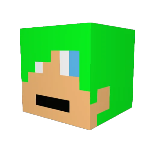 miniboydy Minecraft avatar head, 3D render