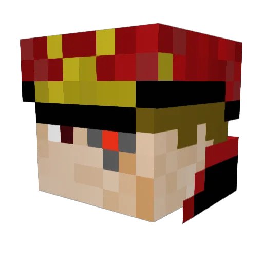 minicag Minecraft avatar head, 3D render
