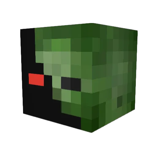 minicena Minecraft avatar head, 3D render