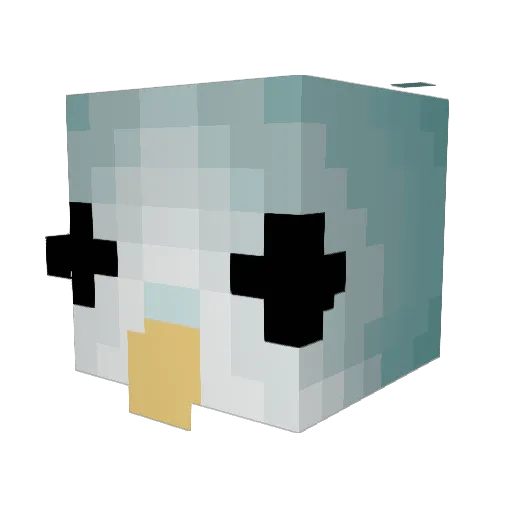 minicherko Minecraft avatar head, 3D render