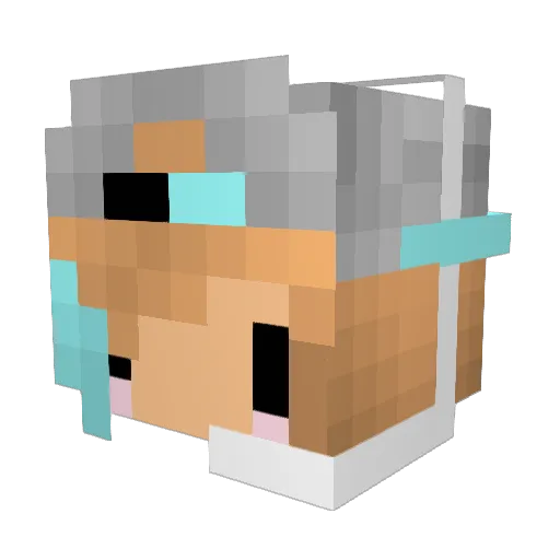 minideww Minecraft avatar head, 3D render