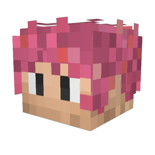 miniflood Minecraft avatar head, 3D render