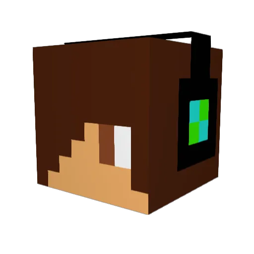miniho Minecraft avatar head, 3D render