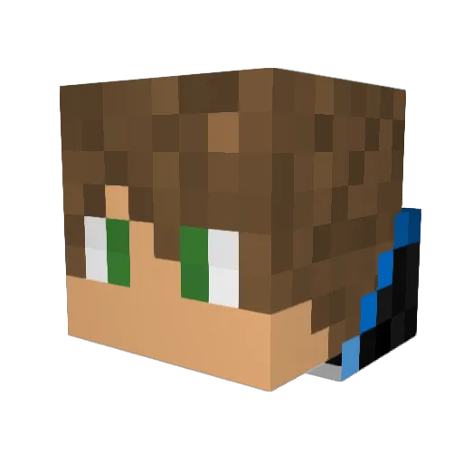 minihopkins Minecraft avatar head, 3D render