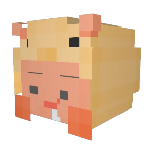 minijda_ Minecraft avatar head, 3D render