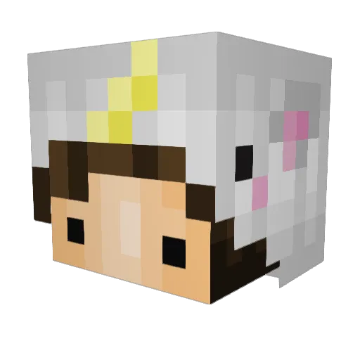 minikaga Minecraft avatar head, 3D render