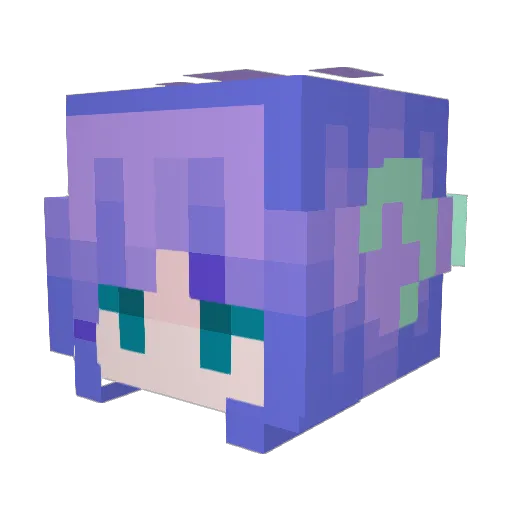 minikipik Minecraft avatar head, 3D render