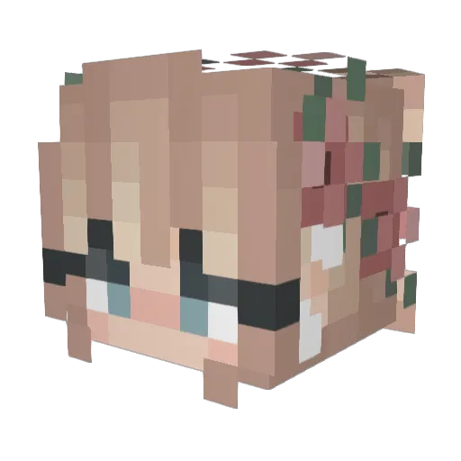 minikl Minecraft avatar head, 3D render